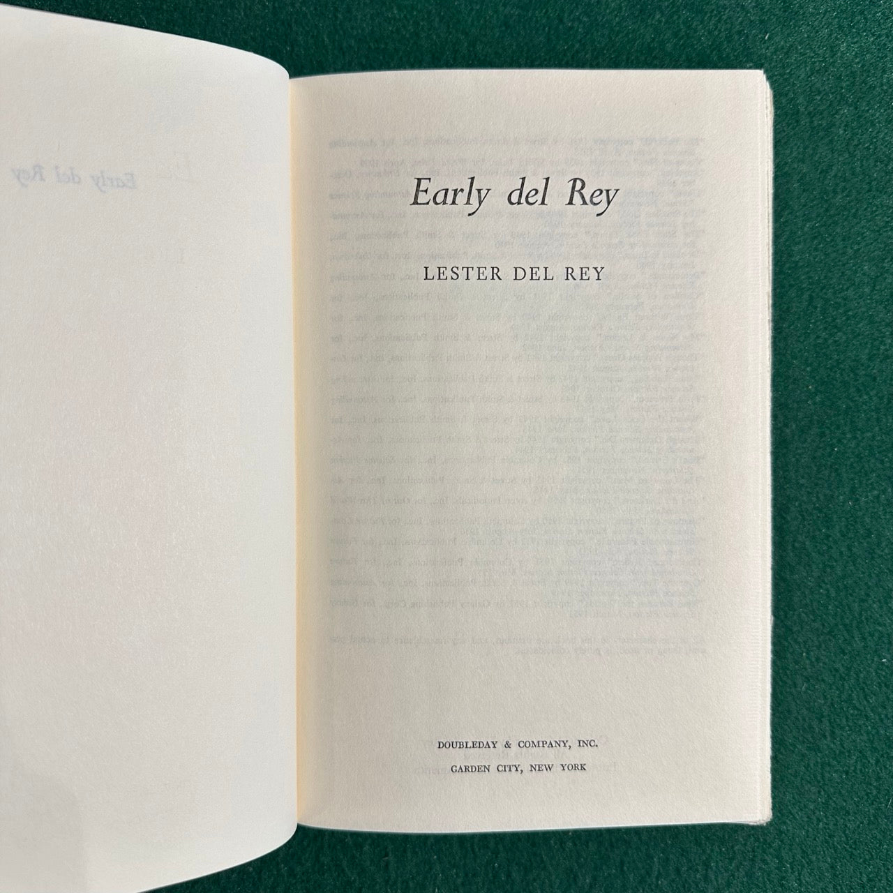 Vintage Sci-Fi Hardback: Lester Del Rey - Early Del Rey BCE