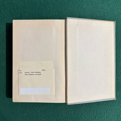 Vintage Fiction Hardback: C S Lewis - That Hideous Strength FIRST EDITION/SECOND PRINTING