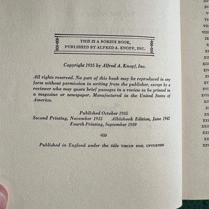 Vintage Fiction Hardback: Mikhail Sholokhov - Seeds of Tomorrow FOURTH PRINTING