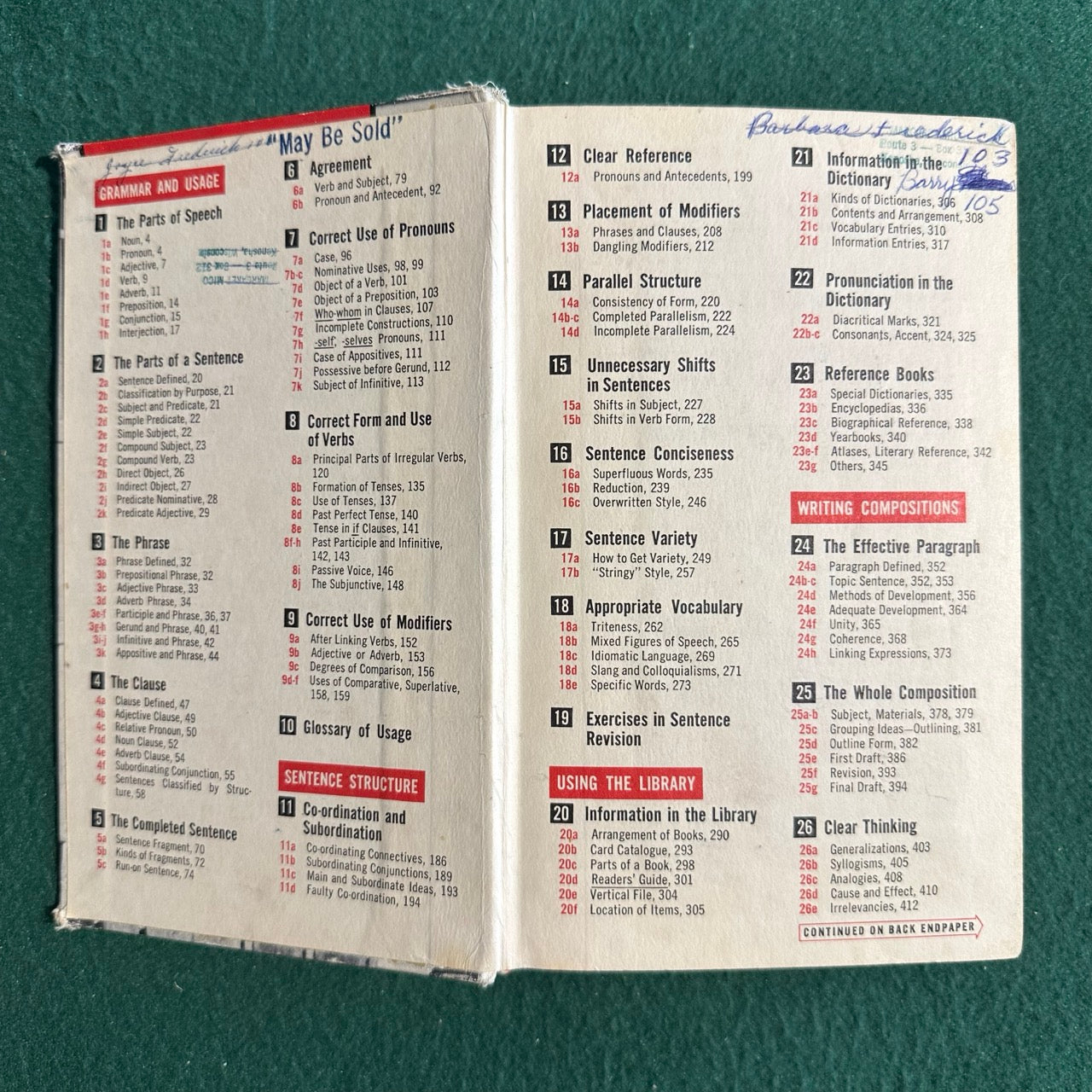 Vintage Non-Fiction Hardback: Warriner's English Grammar and Composition Complete Course