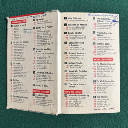 Vintage Non-Fiction Hardback: Warriner's English Grammar and Composition Complete Course