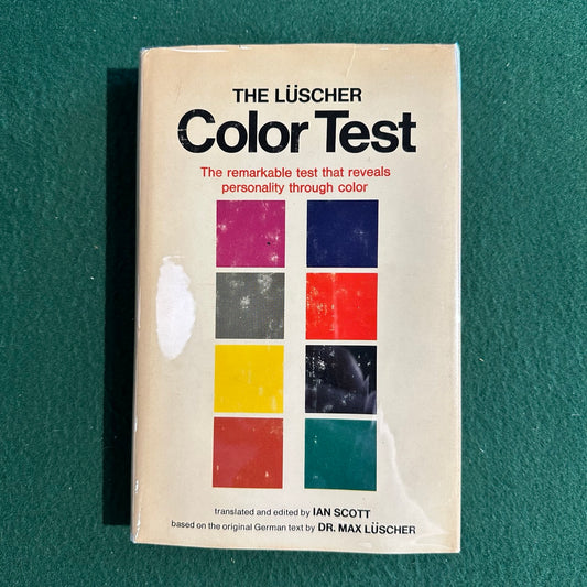 Vintage Non-Fiction Hardback: Dr Max Luscher - The Luscher Color Test FIRST PRINTING WITH CARDS
