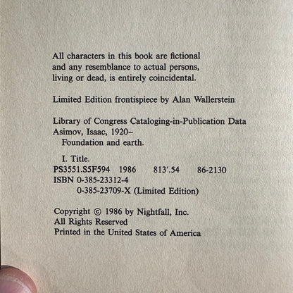 Vintage Sci-Fi Hardback: Isaac Asimov - Foundation and Earth