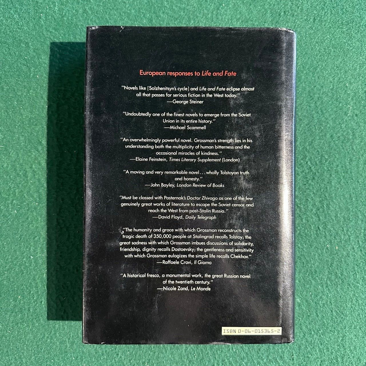 Vintage Fiction Hardback: Vasily Grossman - Life and Fate FIRST EDITION/SECOND PRINTING