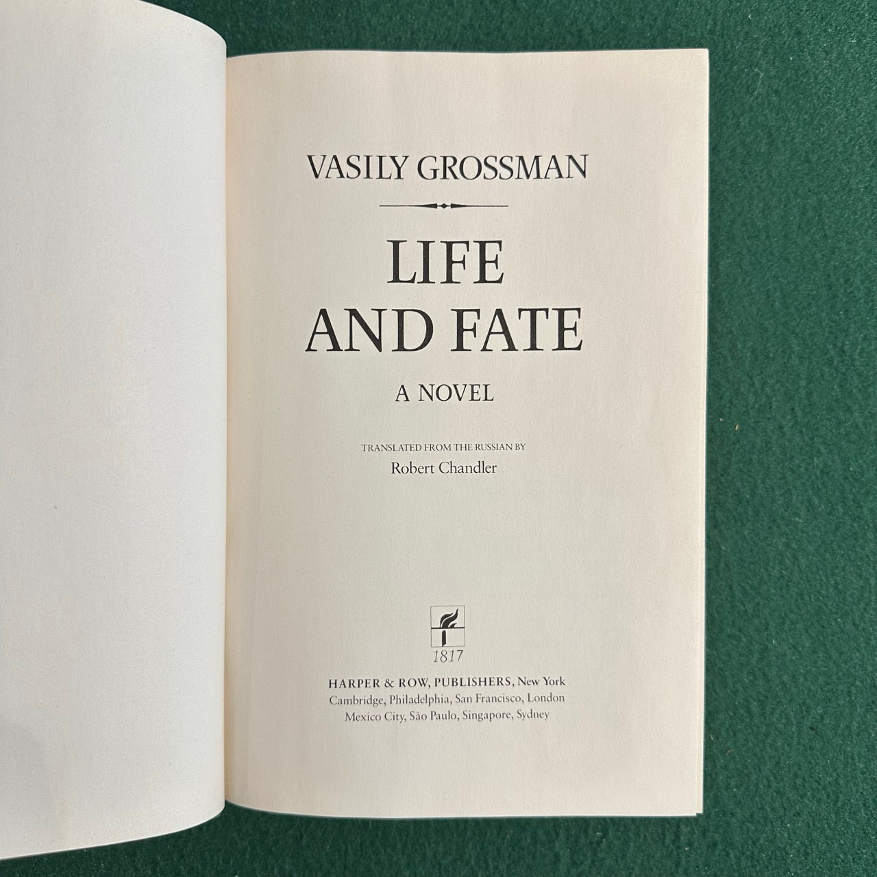 Vintage Fiction Hardback: Vasily Grossman - Life and Fate FIRST EDITION/SECOND PRINTING