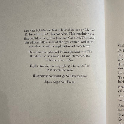 Fiction Hardback: Gabriel Garcia Marquez - One Hundred Years of Solitude Folio Society