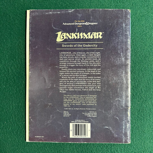 Vintage Dungeons & Dragons Adventure: Lankhmar: Swords of the Undercity