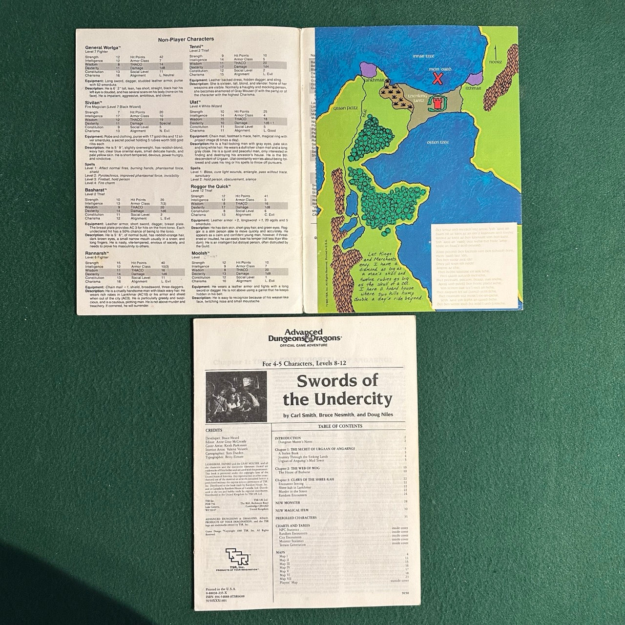 Vintage Dungeons & Dragons Adventure: Lankhmar: Swords of the Undercity