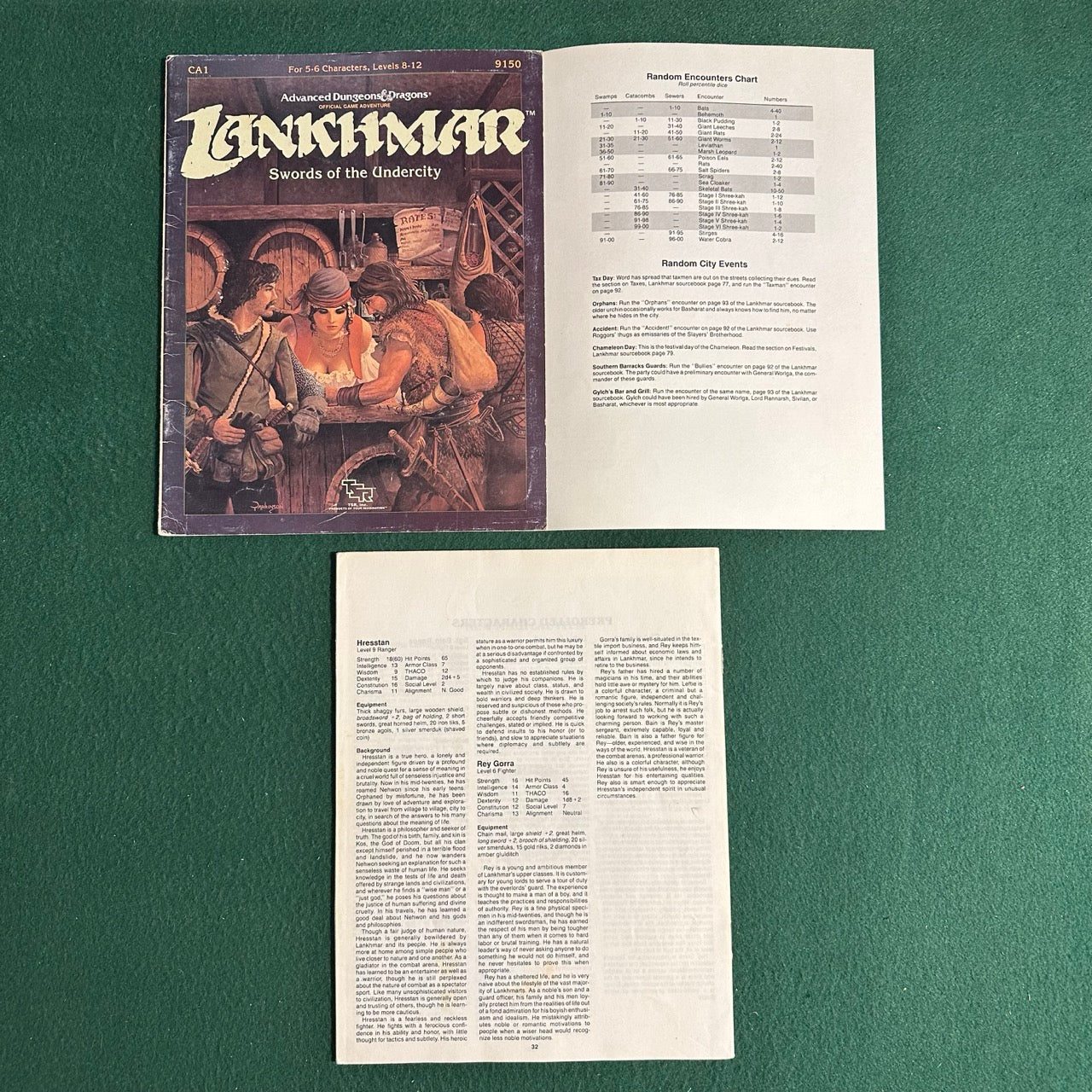 Vintage Dungeons & Dragons Adventure: Lankhmar: Swords of the Undercity