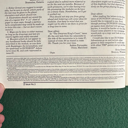 Dungeons & Dragons Magazine: Dungeon #3 TSR