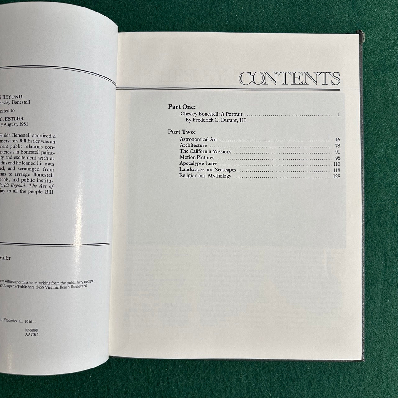 Vintage Art Hardback: Frederick C Durant & Ron Miller - Worlds Beyond: The Art of Chesley Bonestell