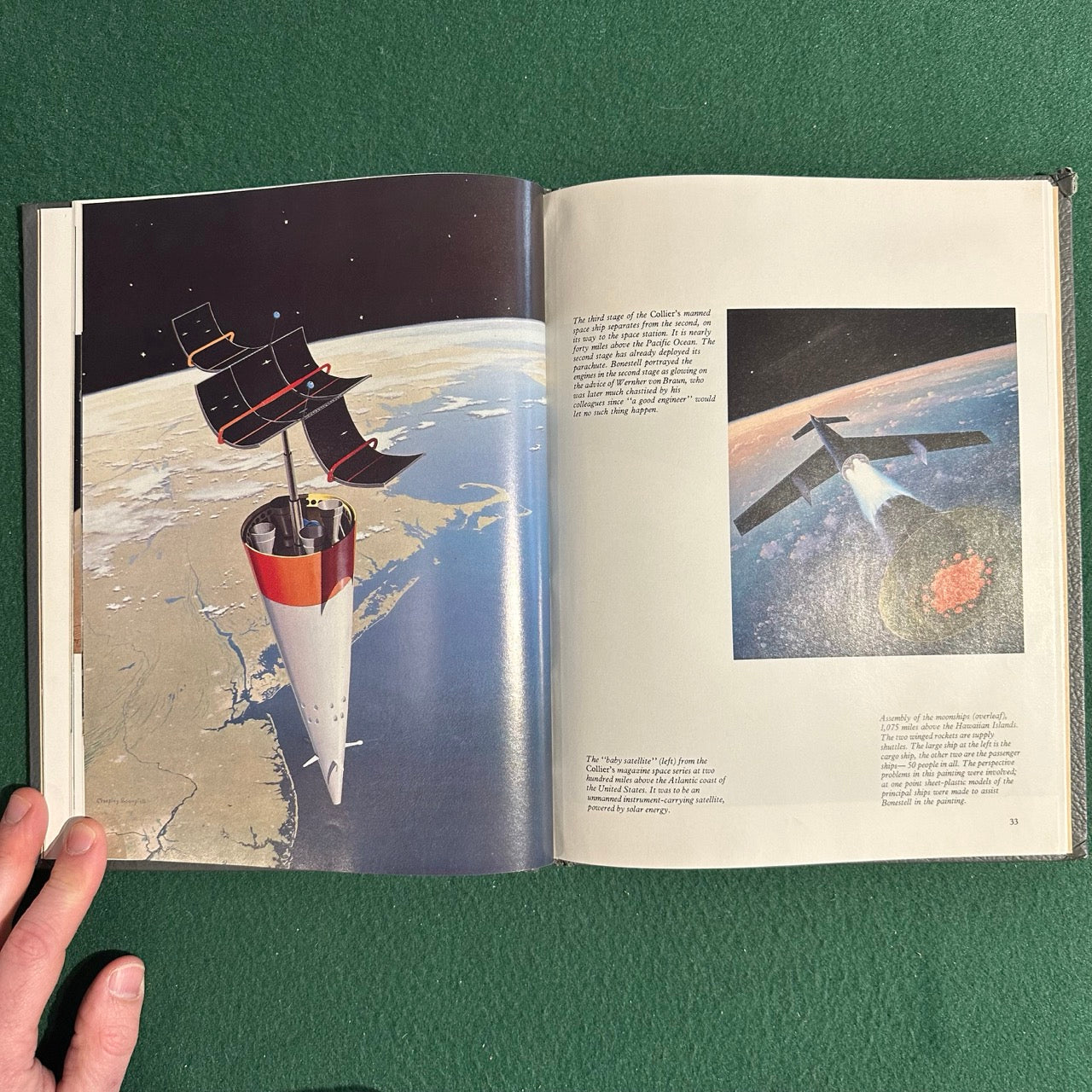 Vintage Art Hardback: Frederick C Durant & Ron Miller - Worlds Beyond: The Art of Chesley Bonestell