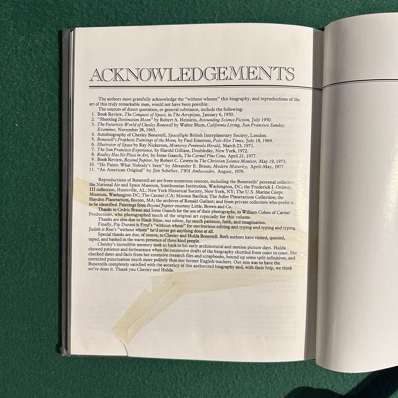 Vintage Art Hardback: Frederick C Durant & Ron Miller - Worlds Beyond: The Art of Chesley Bonestell