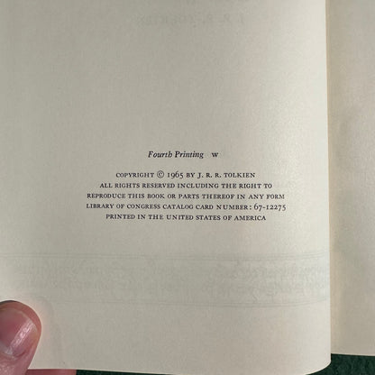 Vintage Fantasy Hardbacks: JRR Tolkien - The Lord of the Rings Trilogy SECOND EDITION FOURTH/FIFTH PRINTINGS