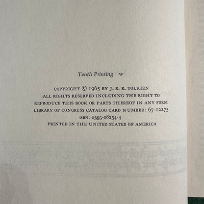 Vintage Fantasy Hardbacks: JRR Tolkien - The Lord of the Rings Trilogy SECOND EDITION TENTH/NINTH PRINTINGS