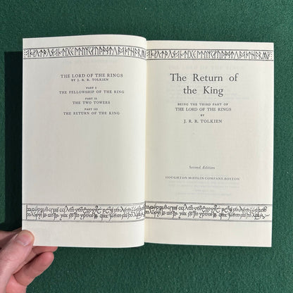 Vintage Fantasy Hardbacks: JRR Tolkien - The Lord of the Rings Trilogy SECOND EDITION TENTH/NINTH PRINTINGS