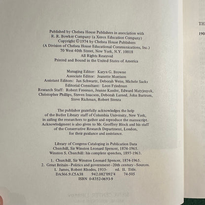 Vintage Non-Fiction Hardback: Robert Rhodes James - Winston S Churchill: His complete Speeches 1897 - 1963, Vols 1-4