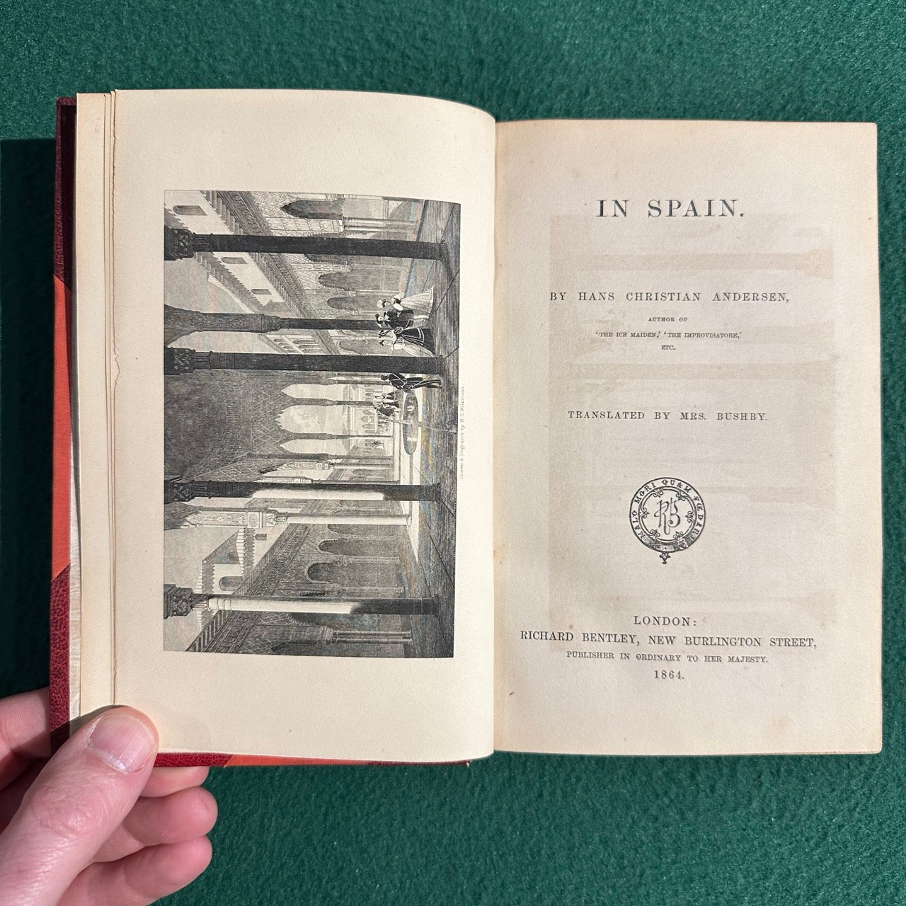 Antique Fiction Hardback: Hans Christian Andersen - In Spain 1864