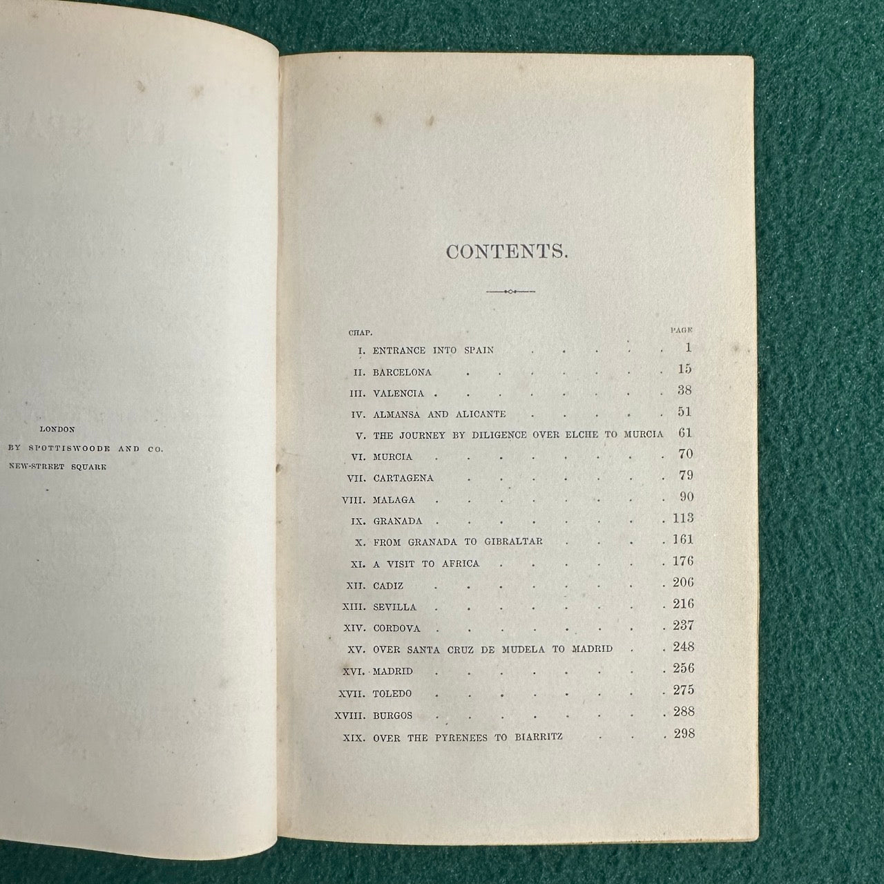 Antique Fiction Hardback: Hans Christian Andersen - In Spain 1864