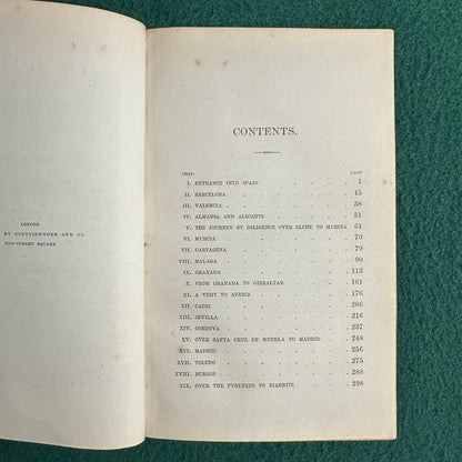 Antique Fiction Hardback: Hans Christian Andersen - In Spain 1864