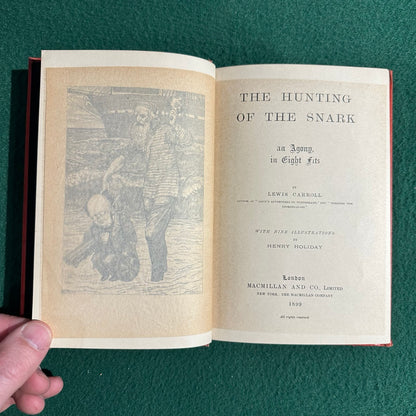 Antique Fiction Hardback: Lewis Carroll - The Hunting of the Snark 1899 REPRINT