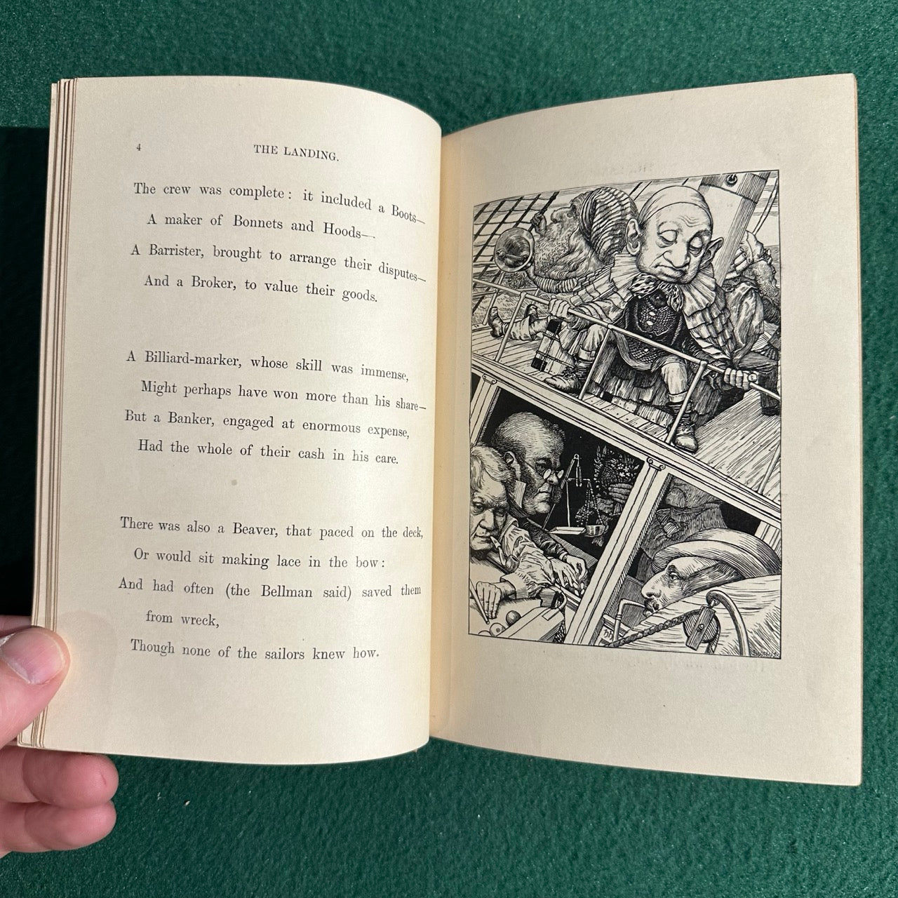 Antique Fiction Hardback: Lewis Carroll - The Hunting of the Snark 1899 REPRINT
