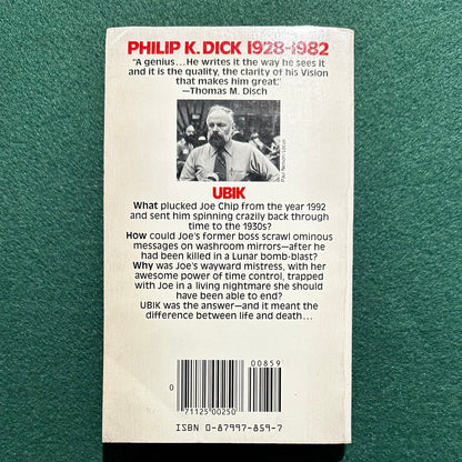 Vintage Sci-fi Paperback: Philip K Dick - Ubik DAW FIRST PRINTING