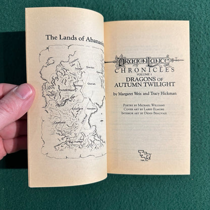 Vintage Dungeons & Dragons Paperbacks: Margaret Weis and Tracy Hickman - Dragonlance Chronicles, Vols 1-3 COMPLETE