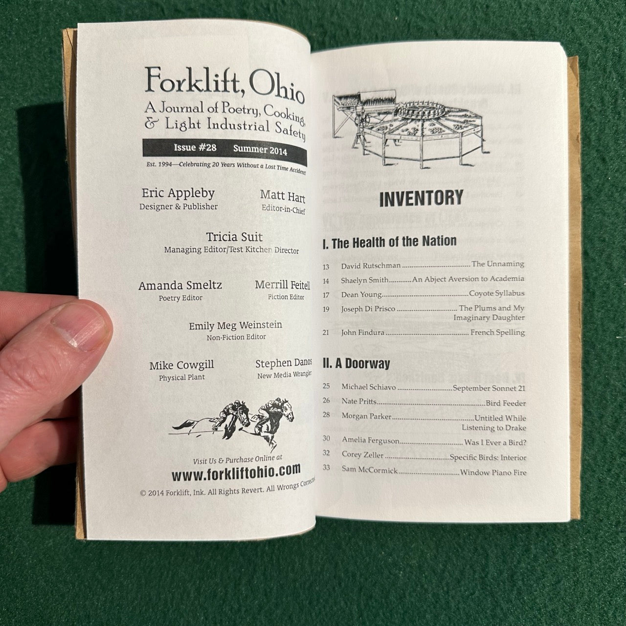 Poetry Paperback: Forklift, Ohio, #28 Summer 2014: Forklift Seeds