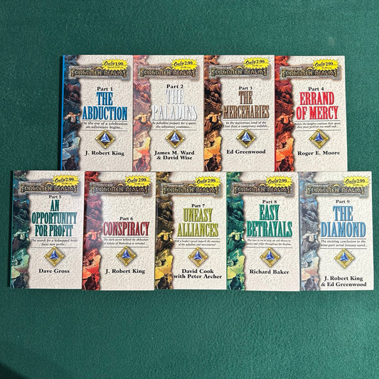Vintage Dungeons & Dragons Paperbacks: Forgotten Realms: The Double Diamond Triangle Saga 1-9 COMPLETE FIRST PRINTS
