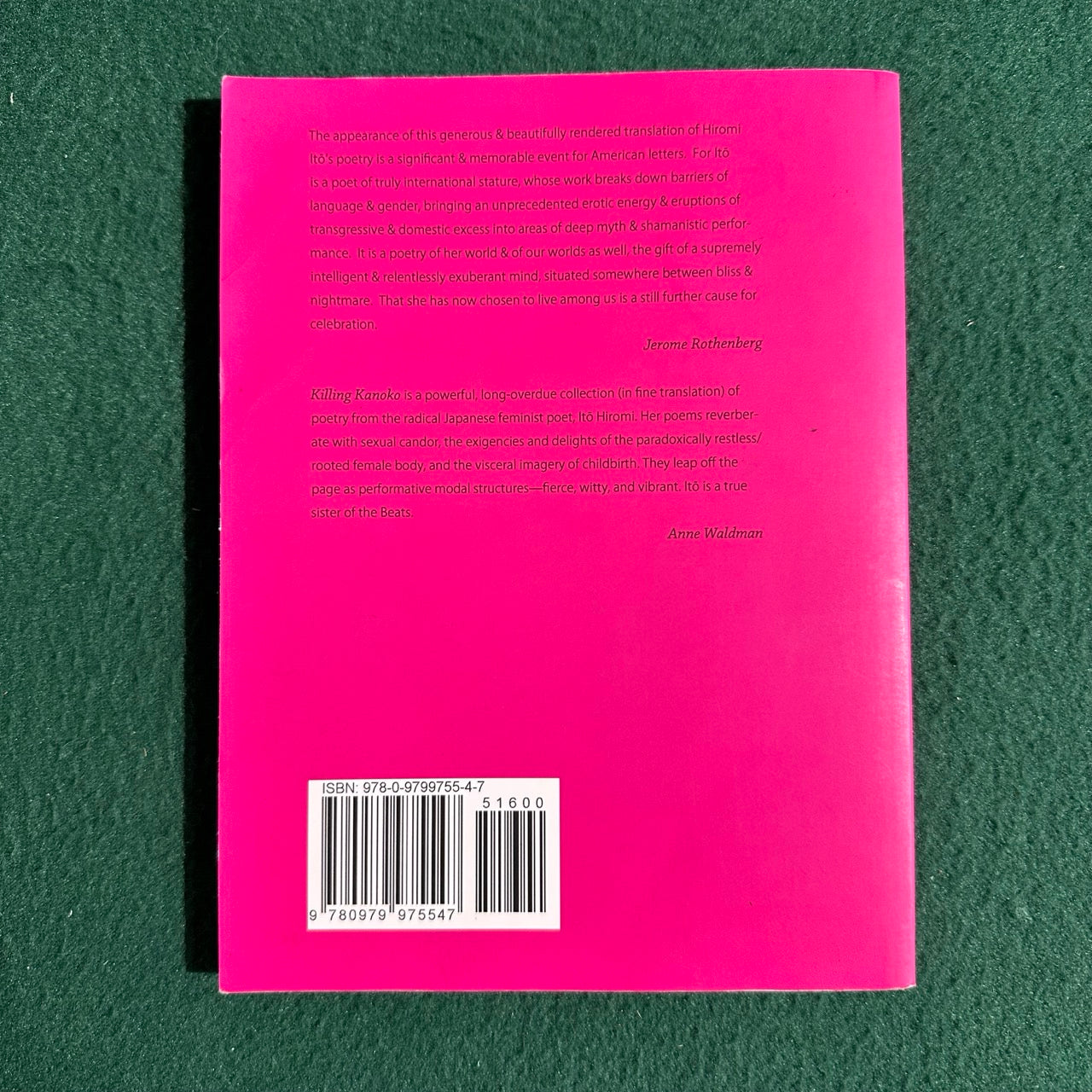Poetry Paperback: Hiromi Ito - Killing Kanoko FIRST EDITION