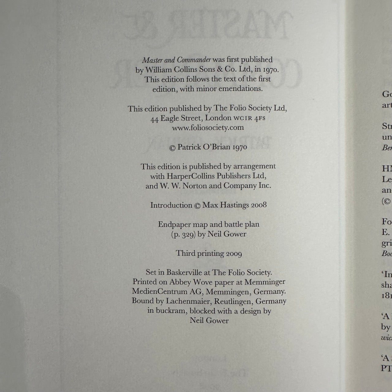 Fiction Hardback: Patrick O'Brian - Master & Commander