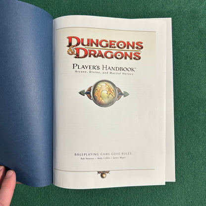 Dungeons & Dragons 4e Rulebook: Player's Handbook FIRST PRINTING