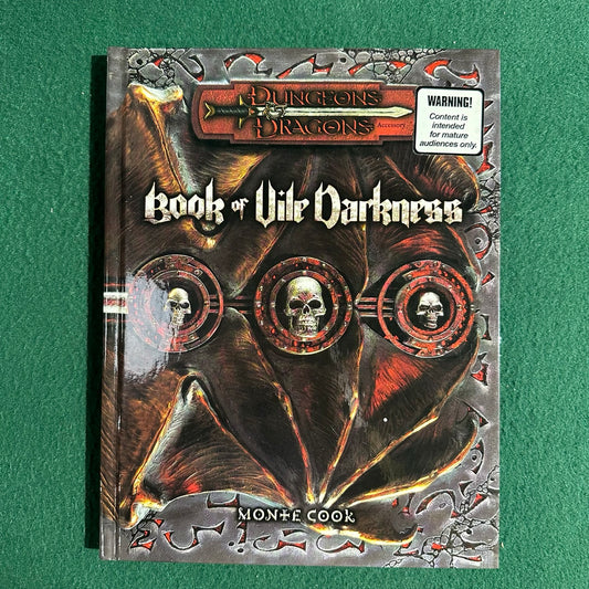 Dungeons & Dragons 3.5e Accessory: The Book of Vile Darkness FIRST PRINTING