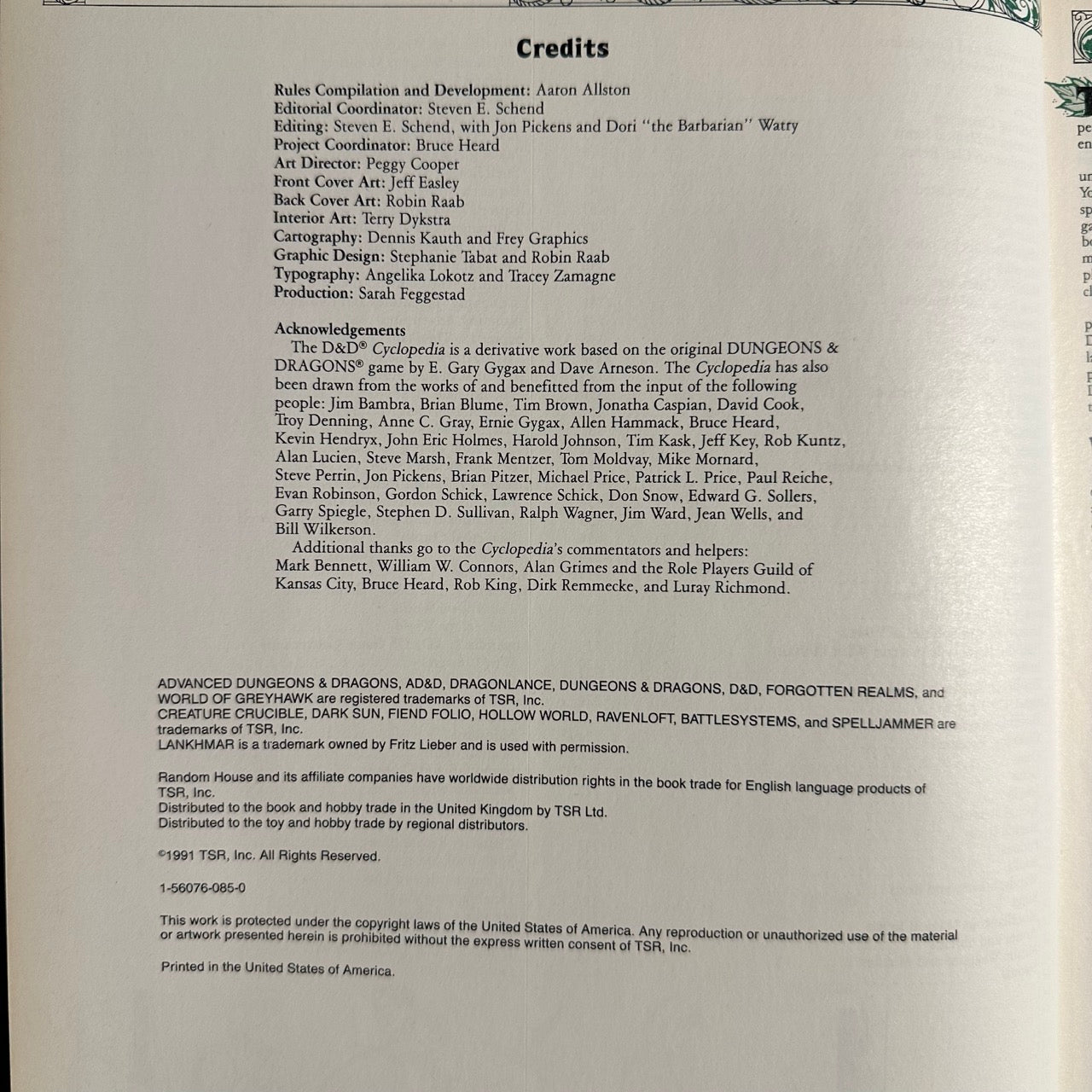 Dungeons & Dragons Rulebook: Rules Cyclopedia