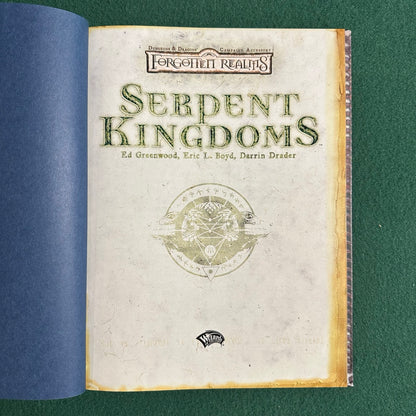 Dungeons & Dragons 3e Supplement: Forgotten Realms: Serpent Kingdoms FIRST PRINTING