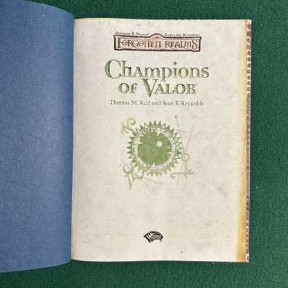 Dungeons & Dragons 3e Supplement: Forgotten Realms: Champions of Valor FIRST PRINTING