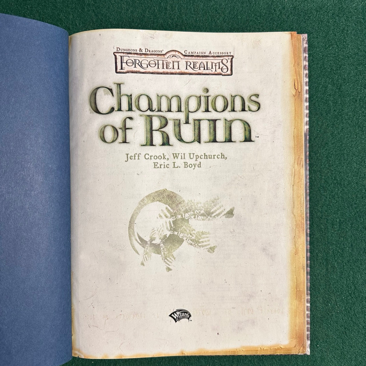 Dungeons & Dragons 3e Supplement: Forgotten Realms: Champions of Ruin FIRST PRINTING