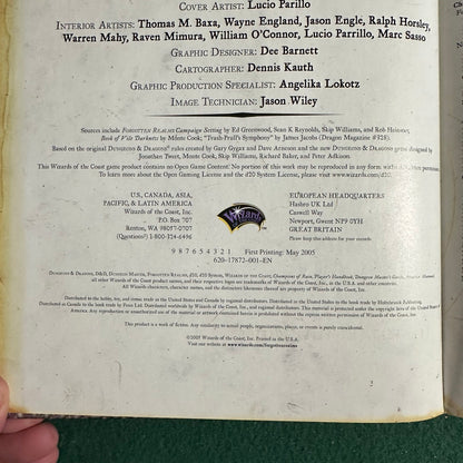 Dungeons & Dragons 3e Supplement: Forgotten Realms: Champions of Ruin FIRST PRINTING