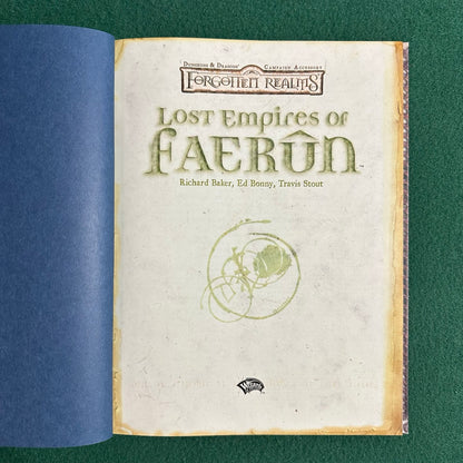Dungeons & Dragons 3e Supplement: Forgotten Realms: Lost Empires of Faerun FIRST PRINTING
