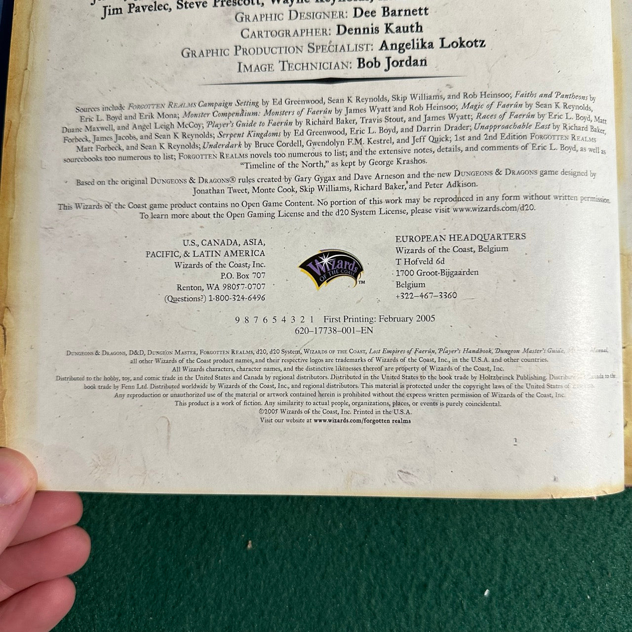 Dungeons & Dragons 3e Supplement: Forgotten Realms: Lost Empires of Faerun FIRST PRINTING