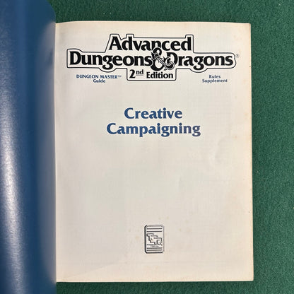 Vintage Advanced Dungeons & Dragons 2e Supplement: Creative Campaigning