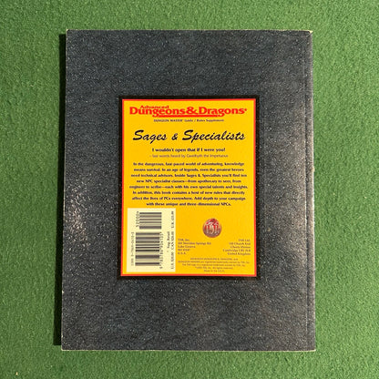 Vintage Advanced Dungeons & Dragons Supplement: Sages & Specialists