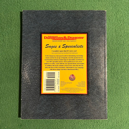 Vintage Advanced Dungeons & Dragons Supplement: Sages & Specialists