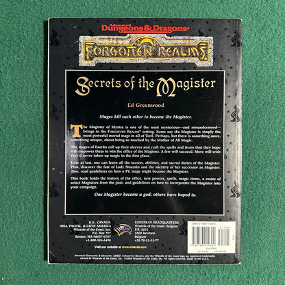 Vintage Advanced Dungeons & Dragons 2e Accessory: Forgotten Realms: Secrets of the Magister