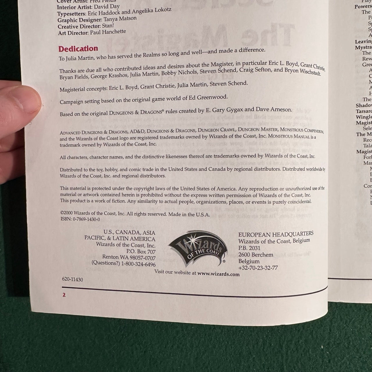 Vintage Advanced Dungeons & Dragons 2e Accessory: Forgotten Realms: Secrets of the Magister