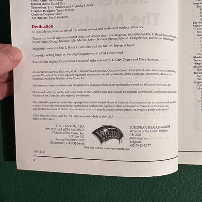 Vintage Advanced Dungeons & Dragons 2e Accessory: Forgotten Realms: Secrets of the Magister