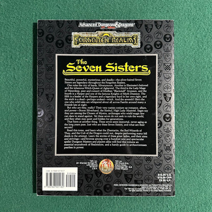 Vintage Advanced Dungeons & Dragons 2e Accessory: Forgotten Realms: The Seven Sisters