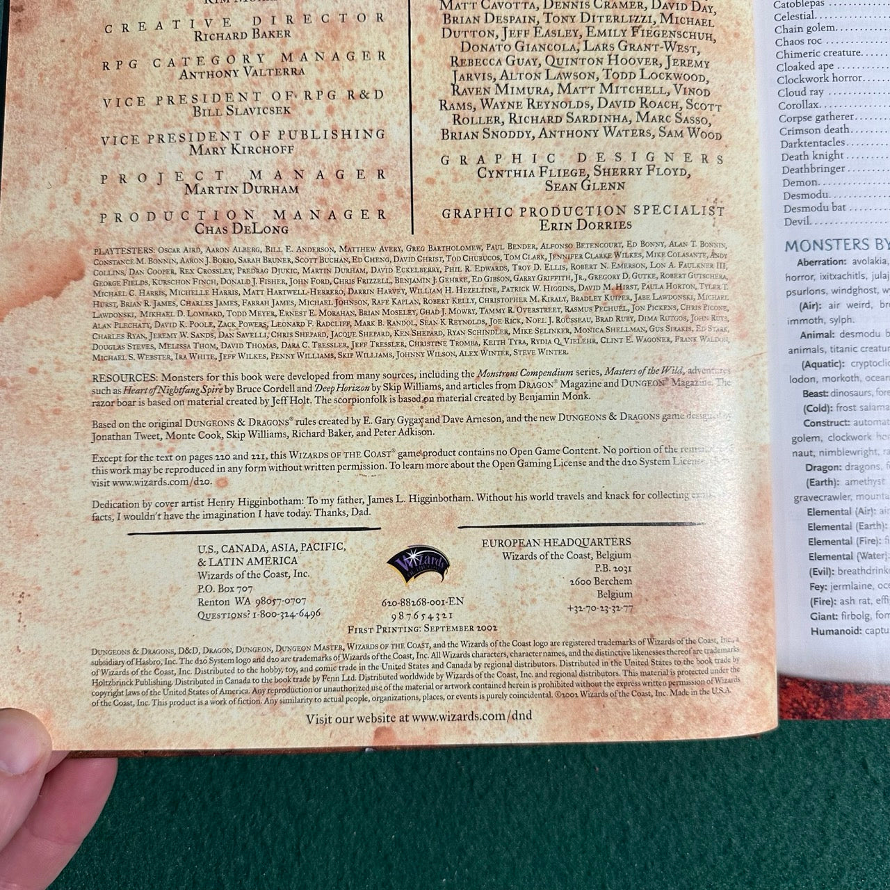 Vintage Dungeons & Dragons 3e Supplement: Monster Manual II FIRST PRINTING