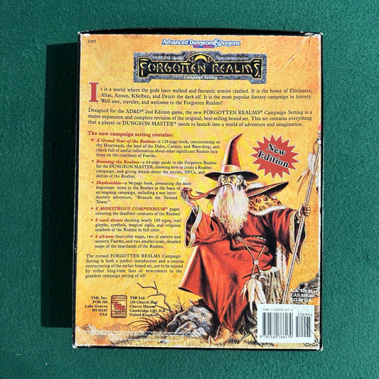 Advanced Dungeons & Dragons 2e Boxset: Forgotten Realms: Campaign Setting, New Edition 1085 COMPLETE